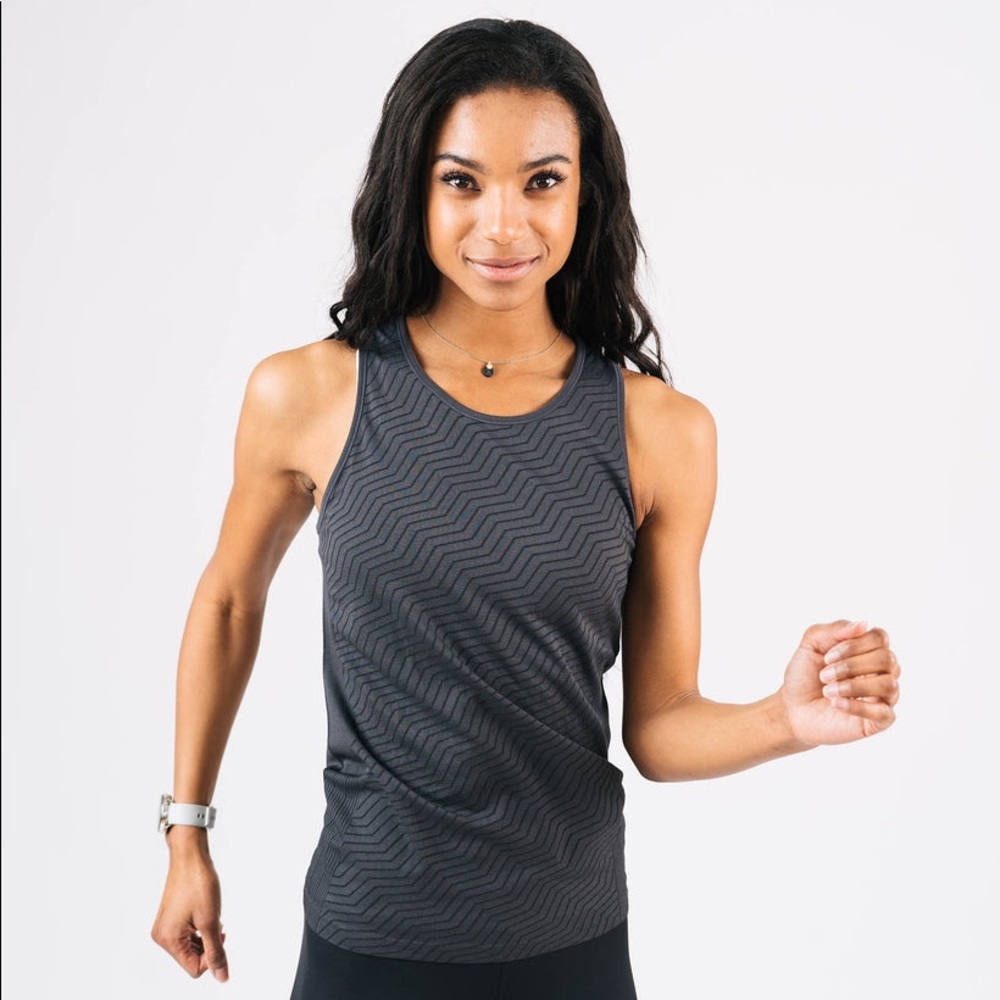 Zyia Gray Chevron Tank